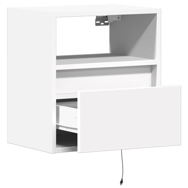 TV-Wandschränke mit LED Weiß 2er Set
