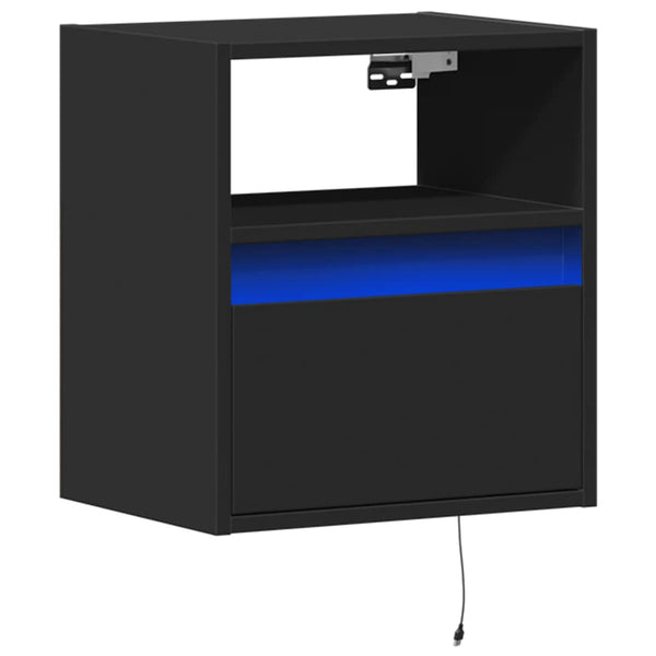 TV-Wandschrank Schwarz mit LED
