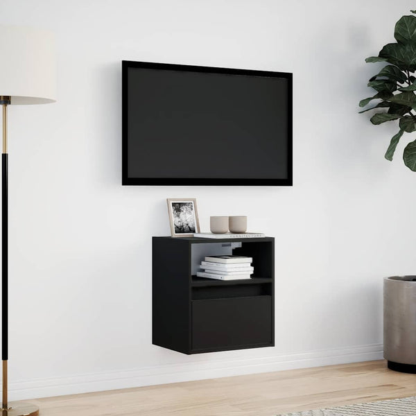 TV-Wandschrank Schwarz mit LED