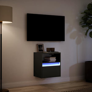 TV-Wandschrank Schwarz mit LED