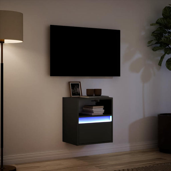 TV-Wandschrank Schwarz mit LED