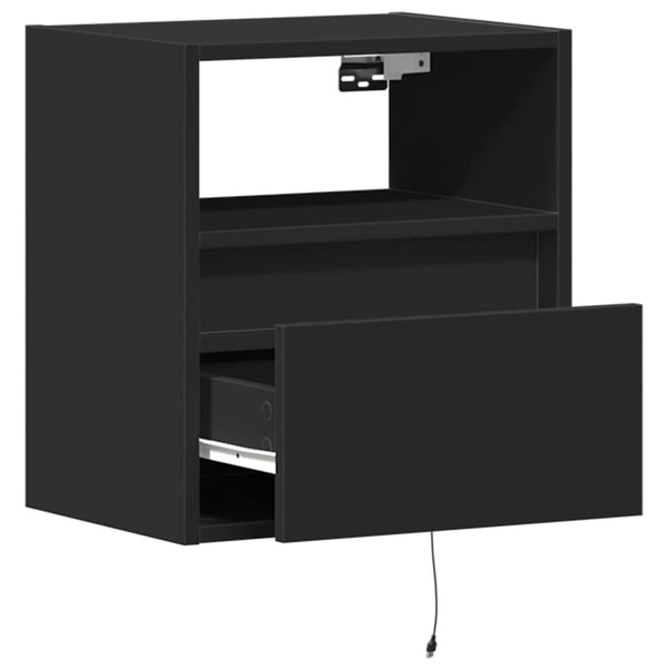 TV-Wandschrank Schwarz mit LED
