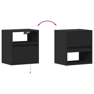 TV-Wandschrank Schwarz mit LED