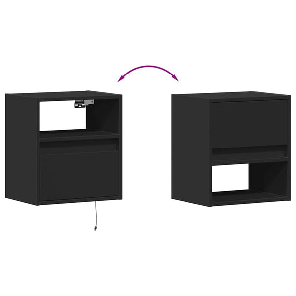 TV-Wandschrank Schwarz mit LED