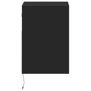 TV-Wandschränke mit LED Schwarz 2er-Set