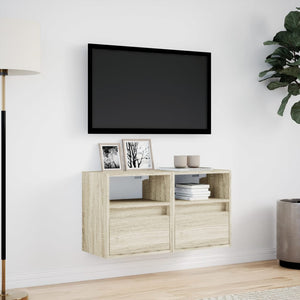 TV-Wandschränke mit LED Sonoma 2er-Set