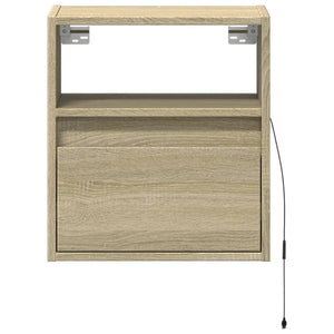 TV-Wandschränke mit LED Sonoma 2er-Set