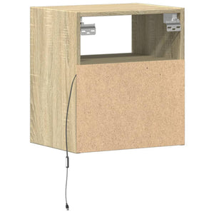 TV-Wandschränke mit LED Sonoma 2er-Set