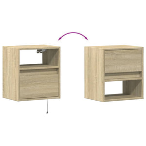 TV-Wandschränke mit LED Sonoma 2er-Set