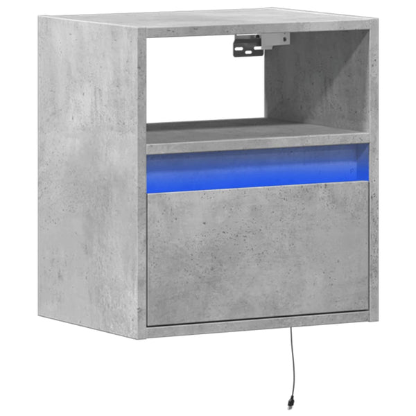 TV-Wandschrank mit LED Betongrau 41 cm