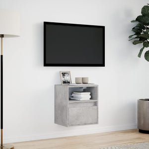 TV-Wandschrank mit LED Betongrau 41 cm