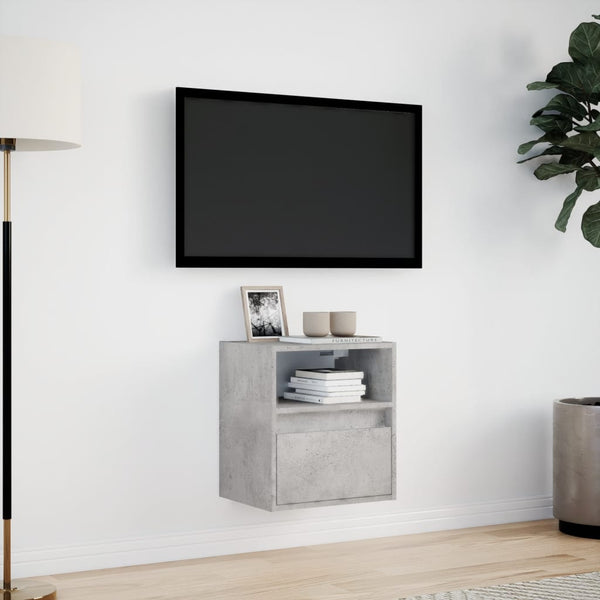 TV-Wandschrank mit LED Betongrau 41 cm