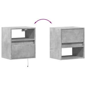 TV-Wandschrank mit LED Betongrau 41 cm