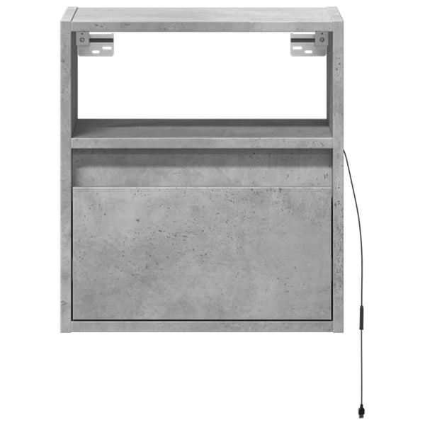 TV-Wandschränke mit LED Betongrau 2er-Set