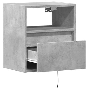 TV-Wandschränke mit LED Betongrau 2er-Set