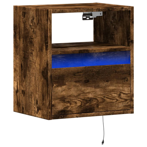 TV-Wandschrank Räuchereiche mit LED