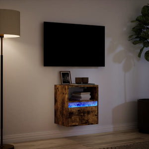 TV-Wandschrank Räuchereiche mit LED