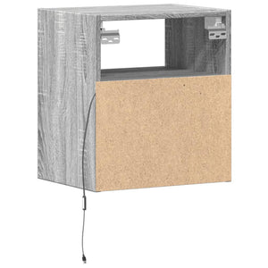 TV-Wandschränke mit LED, 2er-Set Grau Sonoma