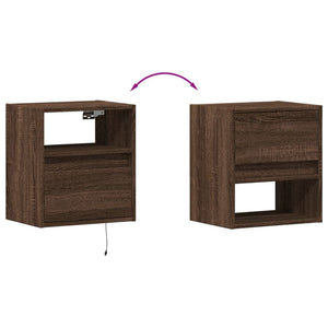 TV-Wandschrank Eichenoptik mit LED