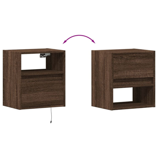 TV-Wandschrank Eichenoptik mit LED