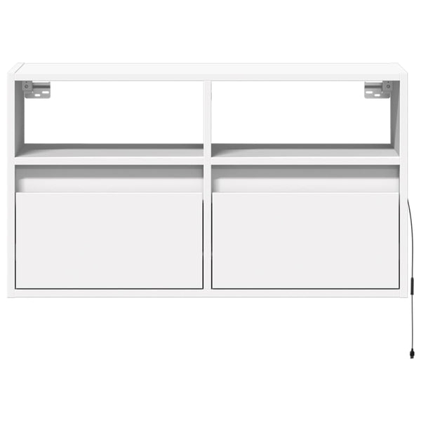 TV-Wandschrank mit LED Weiß 80cm