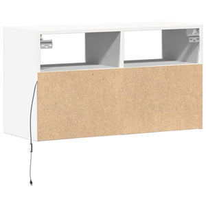TV-Wandschrank mit LED Weiß 80cm