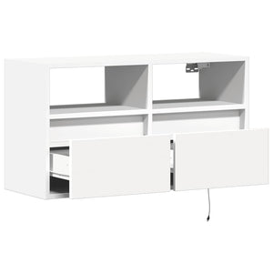 TV-Wandschrank mit LED Weiß 80cm