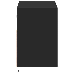 TV-Wandschrank mit LED Schwarz 80 cm