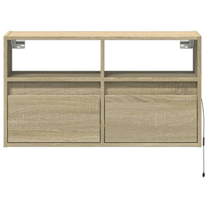 TV-Wandschrank mit LED Sonoma-Eiche 80 cm