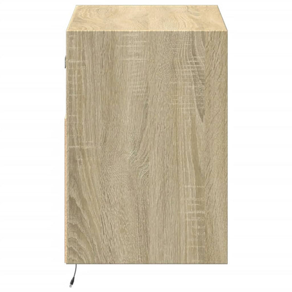 TV-Wandschrank mit LED Sonoma-Eiche 80 cm