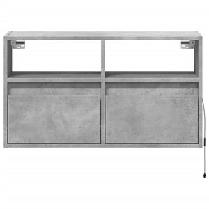 TV-Wandschrank mit LED Betongrau 80cm