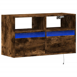 TV-Wandschrank Räuchereiche mit LED 80cm