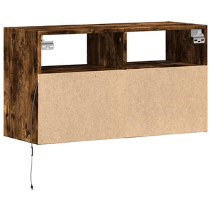 TV-Wandschrank Räuchereiche mit LED 80cm