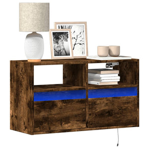 TV-Wandschrank Räuchereiche mit LED 80cm