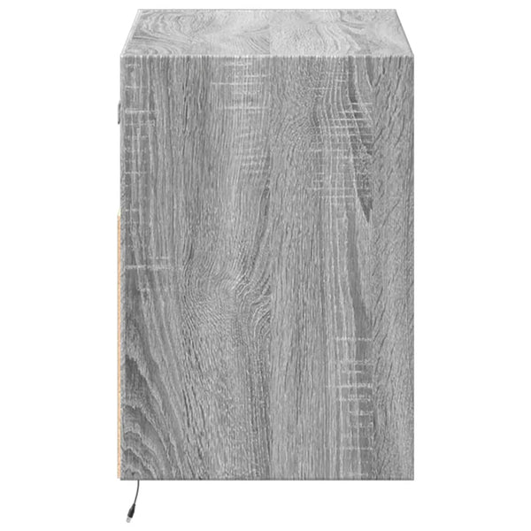 TV-Wandschrank mit LED Grau Sonoma 80 cm