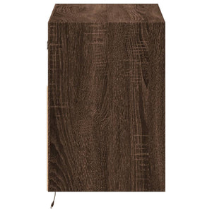 TV-Wandschrank mit LED Braun Eiche Optik 80cm