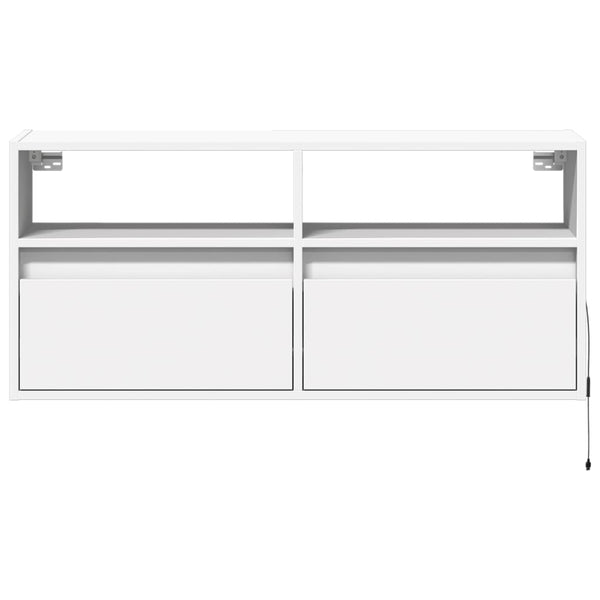 TV-Wandschrank mit LED Weiß 100 cm