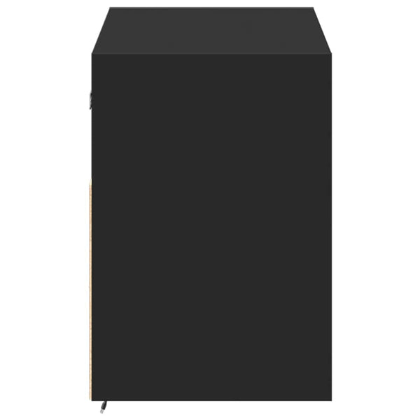 TV-Wandschrank mit LED Schwarz 100 cm