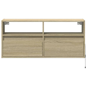 TV-Wandschrank mit LED Sonoma-Eiche 100 cm