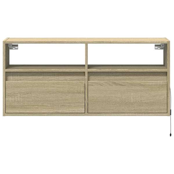 TV-Wandschrank mit LED Sonoma-Eiche 100 cm