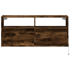 TV-Wandschrank mit LED Räuchereiche 100cm