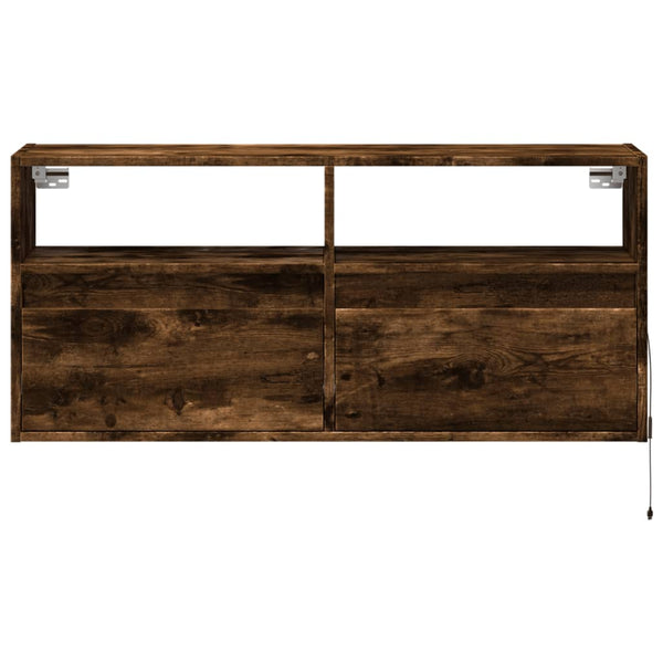 TV-Wandschrank mit LED Räuchereiche 100cm