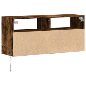 TV-Wandschrank mit LED Räuchereiche 100cm
