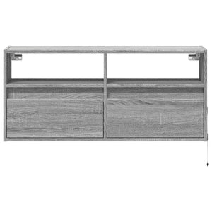 TV-Wandschrank mit LED Grau Sonoma 100 cm