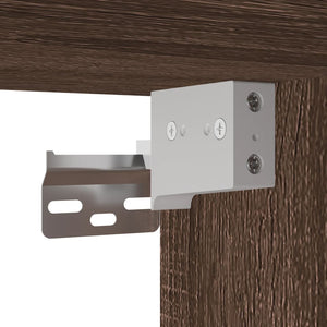 TV-Wandschrank mit LED Braun Eiche 100cm