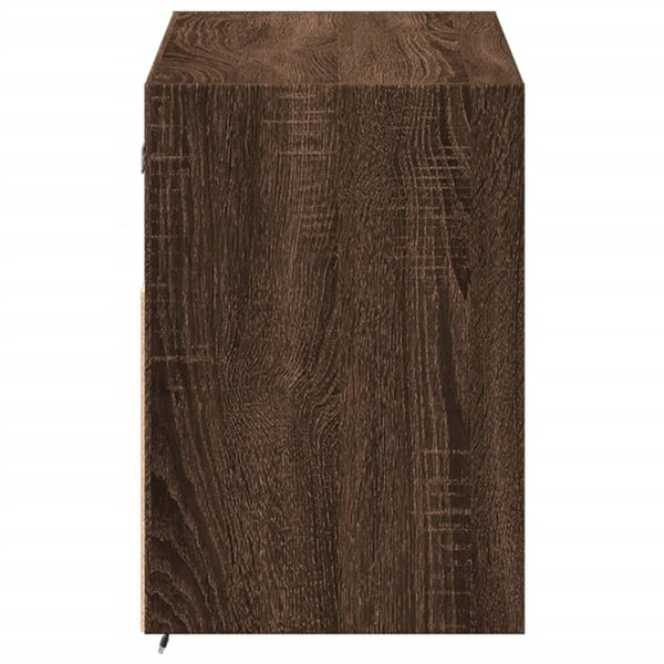TV-Wandschrank mit LED Braun Eiche 100cm