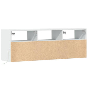 TV-Wandschrank mit LED Weiß 130 cm