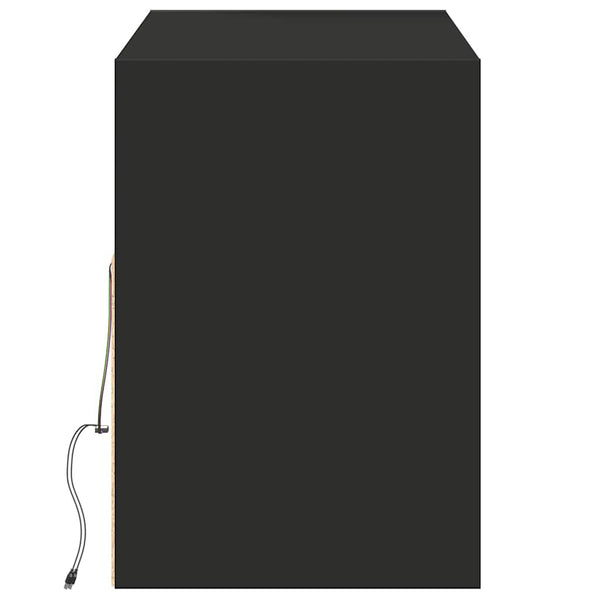 TV-Wandschrank mit LED Schwarz 130 cm