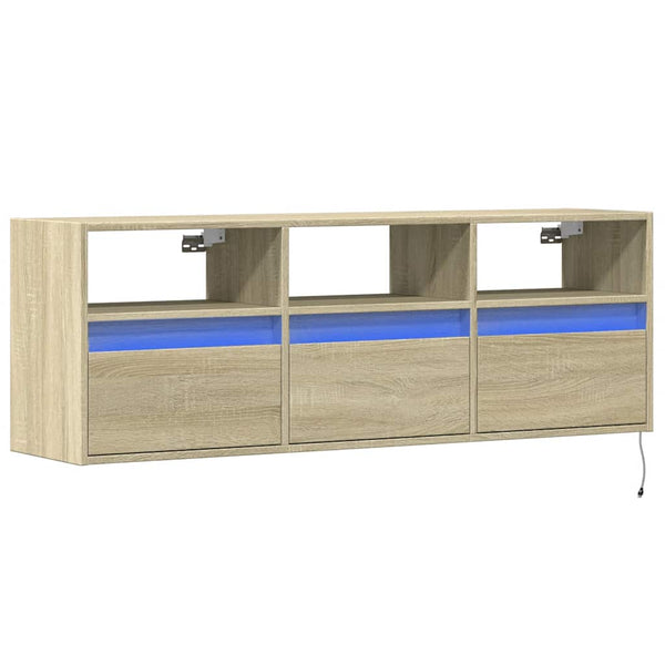 TV-Wandschrank Sonoma Eiche mit LED