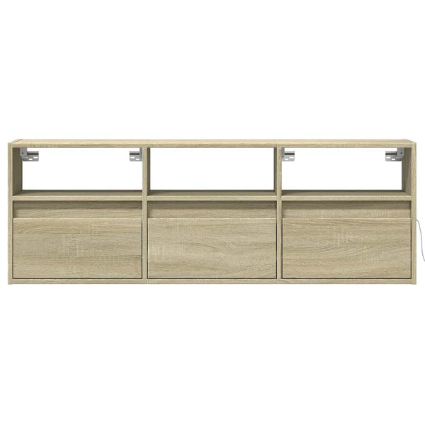 TV-Wandschrank Sonoma Eiche mit LED